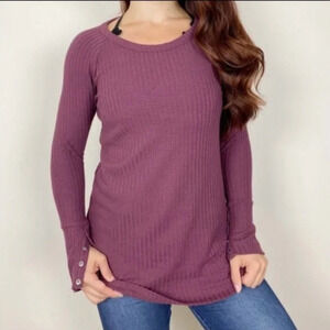 Chaser Thermal Long Sleeve Top Pink Mauve Small